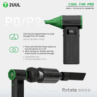 2UUL DA970 Cuul Fan Pro Çok Fonksiyonlu Turbo Fan (Üfleme + Vakum + Temizlik)