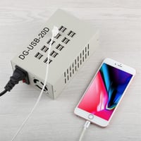 DG-USB-20D Çok İşlevli 60W 12A 20 USB Şarj Bağlantılı Adaptör
