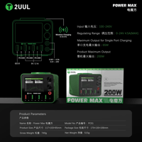 2UUL PC01 Power Max 200W Ayarlanabilir Voltajlı Çoklu Şarj ve Güç Kaynağı