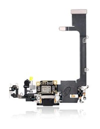 Apple iPhone 11 Pro Uyumlu Şarj Soketli Mikrofon Filmi Flex Siyah