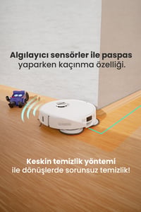 Electroll MaxPro 5000Pa Dual Cleaning System Su ve Toz Toplama Üniteli Robot Süpürge (Electroll Türkiye Garantili)
