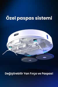 Electroll MaxPro 5000Pa Dual Cleaning System Su ve Toz Toplama Üniteli Robot Süpürge (Electroll Türkiye Garantili)