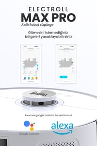 Electroll MaxPro 5000Pa Dual Cleaning System Su ve Toz Toplama Üniteli Robot Süpürge (Electroll Türkiye Garantili)