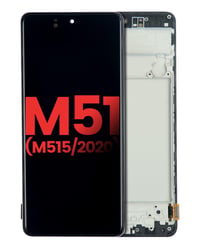 Samsung Galaxy M51 M515 Uyumlu Lcd Ekran Dokunmatik Siyah Oled Çıtalı
