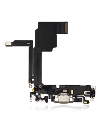 Apple iPhone 15 Pro Uyumlu Şarj Soketli Mikrofon Filmi Flex Siyah