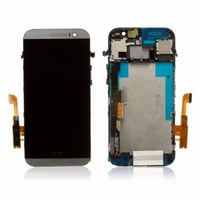 Htc One M8 Lcd Ekran Dokunmatik Gri Çıtalı