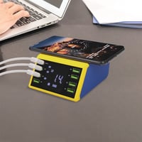 MECHANIC iCharge8 8 Port + Kablosuz Şarj Bağlantı Noktalı Çok İşlevli USB Şarj Cihazı