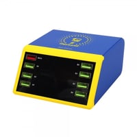 MECHANIC iCharge8 8 Port + Kablosuz Şarj Bağlantı Noktalı Çok İşlevli USB Şarj Cihazı