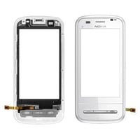 Nokia C6 (C6-00) Dokunmatik Ön Panel Çıtalı - Beyaz