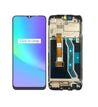 Oppo Realme C25 Lcd Ekran Dokunmatik Siyah Çıtalı