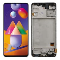 Samsung Galaxy M31s M317 Lcd Ekran Dokunmatik Siyah Servis Çıtalı