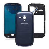 Samsung Galaxy S3 Mini i8190 Kasa Kapak Mavi Çıtalı