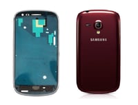 Samsung Galaxy S3 Mini I8190 Kasa Kapak Bordo Çıtalı