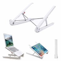 Tablet Notebook Standı ABS Plastik Katlanabilir 7 Seviye Ayarlanır Beyaz