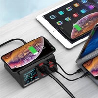 X9 8 Port + Kablosuz Şarj Bağlantı Noktalı Çok İşlevli USB Şarj Cihazı