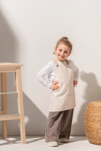 APP-RON KIDS - BEJ RENGİ ÇİZGİLİ ÇOCUK ÖNLÜĞÜ 