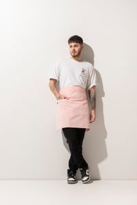 BA-144 ONLY - Açık Pembe Renk Belden Bağlamalı Önlük 