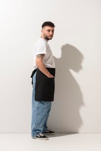 BA-144 ONLY - Siyah Belden Bağlamalı Önlük 