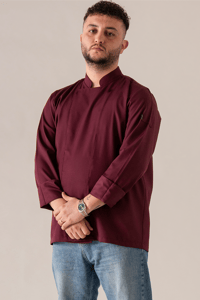 C-01 CLASSIC -  Bordo Rengi Şef Ceketi