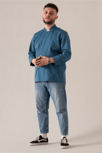 C-01 CLASSIC - Denim Mavi Şef Ceketi