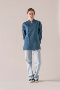 C-01 CLASSIC - Denim Mavi Şef Ceketi Kadın