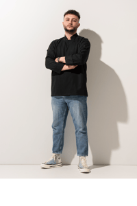 C-01 CLASSIC - Siyah Şef Ceketi 