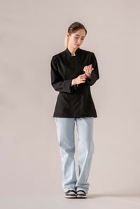 C-01 CLASSIC - Siyah Şef Ceketi Bayan