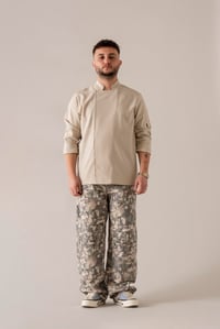 C-01 SOFT LINEN - Bej Keten Şef Ceketi