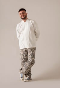 C-01 SOFT LINEN - Beyaz Keten Şef Ceketi