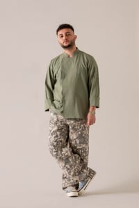 C-01 SOFT LINEN - Haki Keten Şef Ceketi