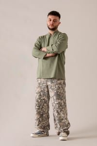 C-01 SOFT LINEN - Haki Keten Şef Ceketi