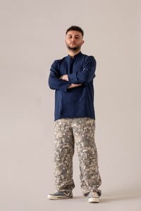 C-01 SOFT LINEN - Lacivert Keten Şef Ceketi
