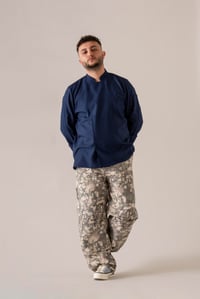 C-01 SOFT LINEN - Lacivert Keten Şef Ceketi