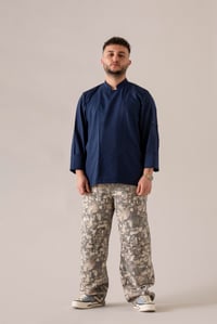 C-01 SOFT LINEN - Lacivert Keten Şef Ceketi