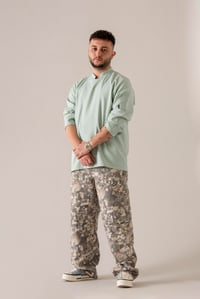 C-01 SOFT LINEN -Mint Yeşili Keten Şef Ceketi