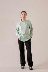 C-01 SOFT LINEN -Mint Yeşili Keten Şef Ceketi Kadın