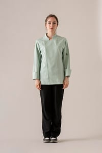 C-01 SOFT LINEN -Mint Yeşili Keten Şef Ceketi Kadın