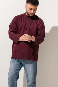 C-05 COLLARET -  V Yaka Şef Ceketi  Bordo 