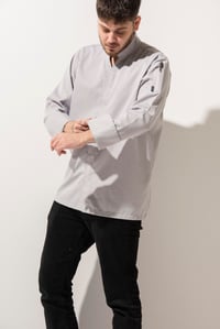 C-07 VNECK - V Yaka Açık Gri Şef Ceketi