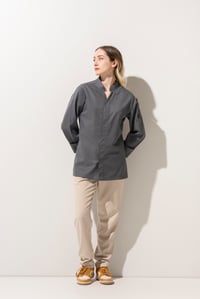 C-07 VNECK - V Yaka Antrasit Şef Ceketi Kadın