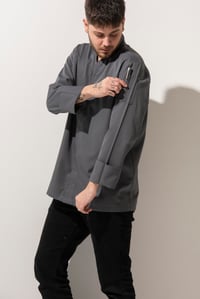 C-07 VNECK - V Yaka Antrasit Şef Ceketi