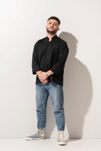 C-07 VNECK - V Yaka Siyah Şef Ceketi 