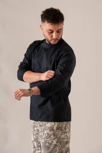 C-10 SIMPLE - Lacivert Kayık Yaka Şef Ceketi