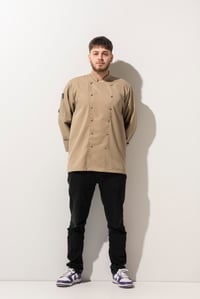 C-14 CLASSIC - Camel Düğmeli Şef Ceketi