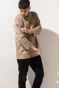 C-14 CLASSIC - Camel Düğmeli Şef Ceketi