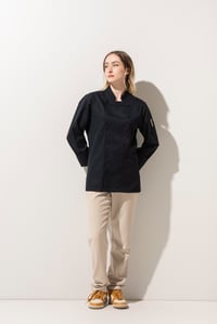 C-14 CLASSIC - Lacivert Düğmeli Şef Ceketi Kadın