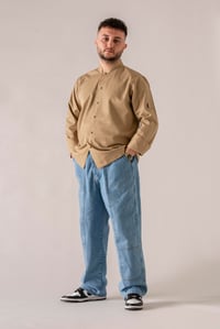 C-20 SOFT - Camel Rengi Düğmeli Şef Ceketi