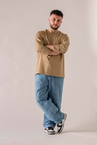 C-20 SOFT - Camel Rengi Düğmeli Şef Ceketi
