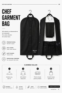 Chef Garment Bag - Siyah