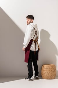 D-166 CEDRIC - Taba Derili Bordo Önlük 